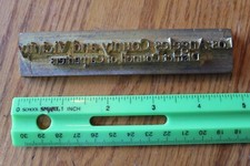 TJ Edwards Brass Stamp LA County Carpenters Council Leather die Printing Press 
