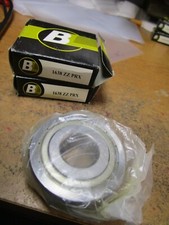 1638 ZZ 0.7500" Bore x 2" OD x 9/16" W Single Row Radial Ball Bearing QTY 2