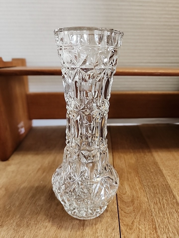 Oberglas Austria Cut Crystal Vase 8 in Tall eBay