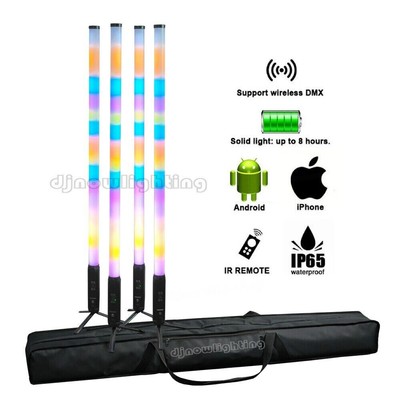 4pcs 360 titan tube Wireless Battery Powered Pixel Tube Light Party Neon Tube