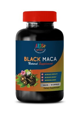 libido herbs unisex - BLACK MACA - energy boost supplement for women 1 BOTTLE