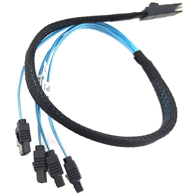 Mini SAS SFF-8087 to SATA Data Cable 4 Way RAID Controller HDD Drive Split Wire