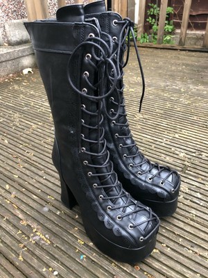 demonia black hole platform boots