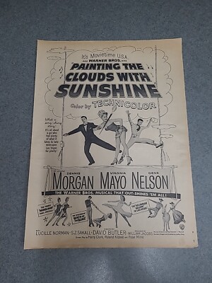 Painting The Clouds With Sunshine Movie Print Ad 1951 8x11 Wall Art Decor 