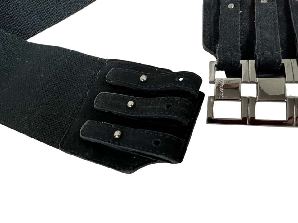 Cinturón elástico ancho Calvin Klein para mujer talla L/XL negro nuevo sin etiquetas Foto 2 de 4