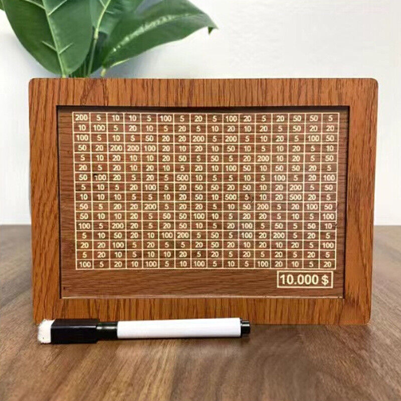 Wooden Piggy Bank Cash Box 10000 Money Bank With Counter Money Saving Challenge