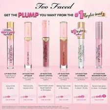 Too Faced Lip Injection Lip Gloss Ultimate Lip Plumper ~ Choose Your Shade ~ NIB