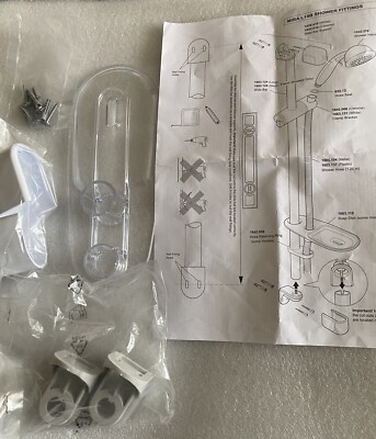 Mira L 14B Armatur Seifenschale - klar + Schlauchhalter & Schiebestangenstütze weiß