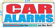 CAR ALARMS Banner Sign NEW Larger Size Best Quality for The  
