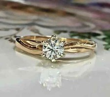 14k Yellow Gold Diamond Solitaire Engagement Ring 0.35ct.