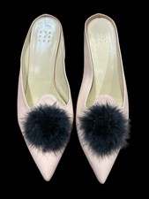 Tra Mad Rke Pink Slippers With Puffy Design Accent