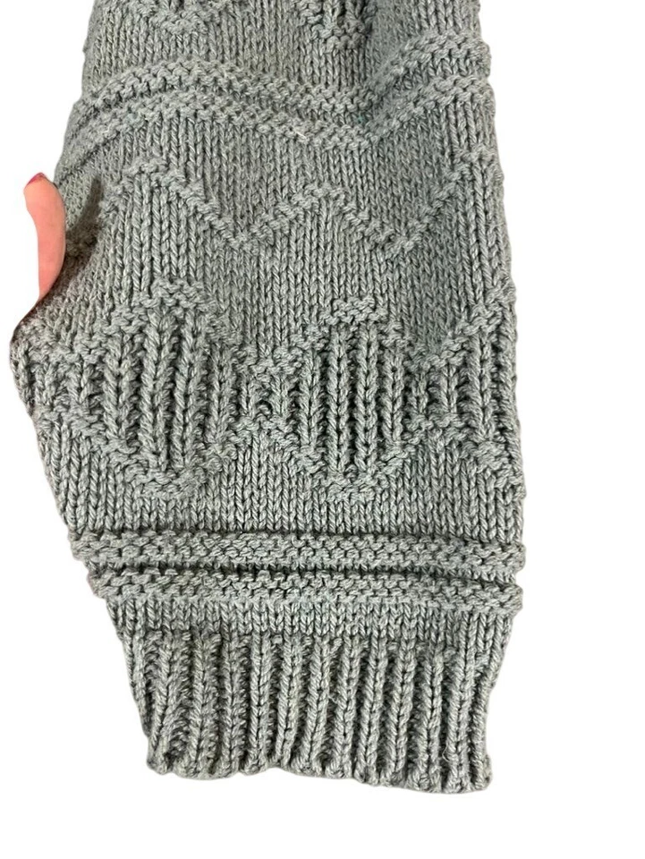 Basic Editions Snowflake Sweater Men 2X Green Winter Neutral Retro Grandpa 80s  - Image 4 of 4