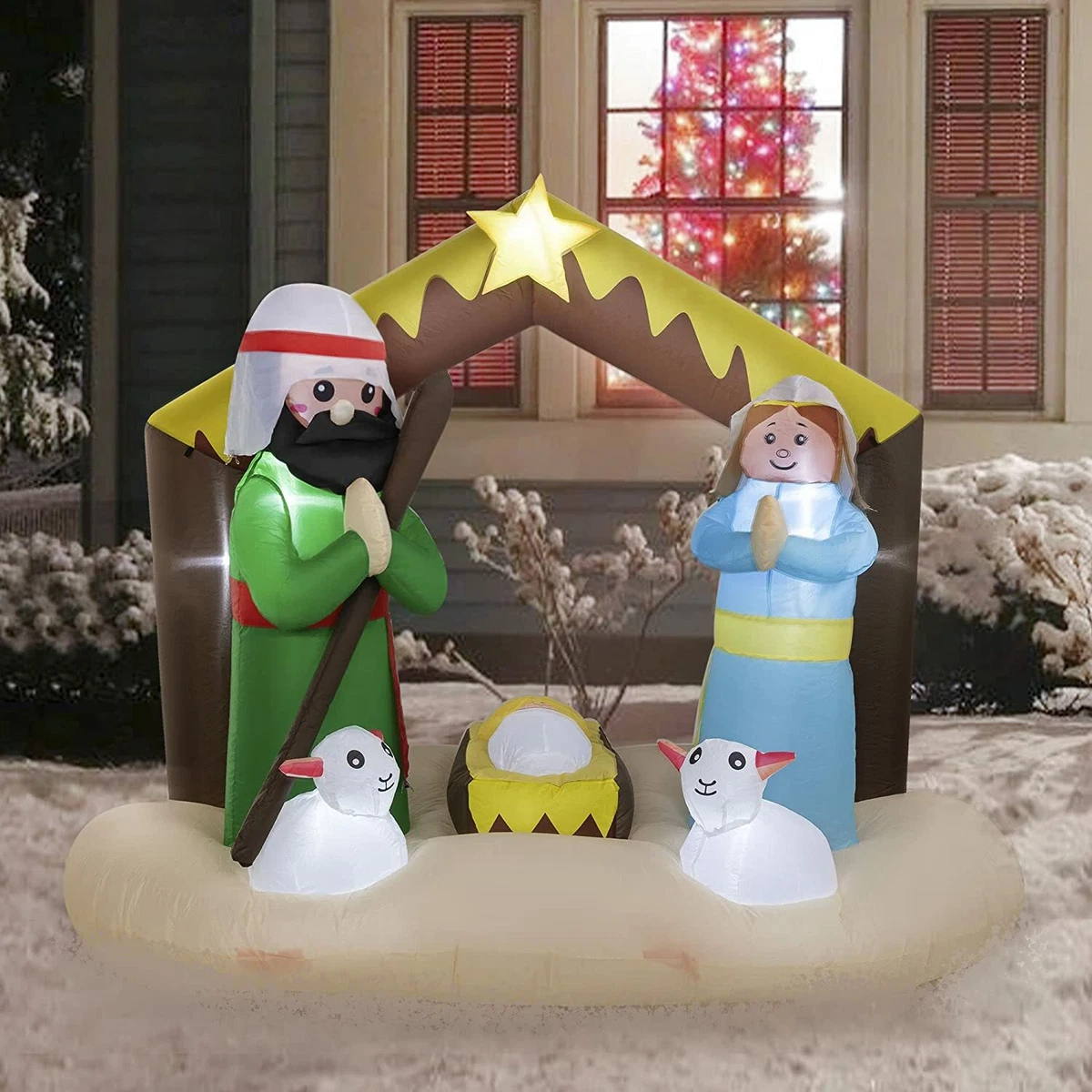 Outdoor lighted nativity set outlet