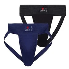 Gym Jockstrap Cotton Supporter pack of 2 Small Black and Blue US