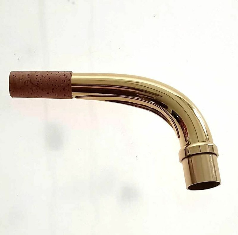 Handmade Baritone Saxophone Neck Gold Lacquer Brass 21.5mm 2025 USA