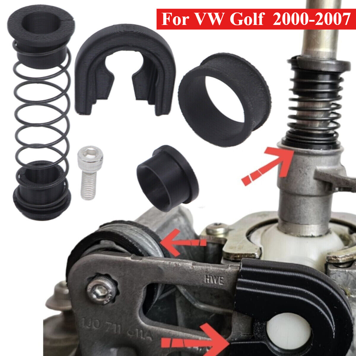 Gear Linkage Bushing & Spring Kit For VW, Audi, Skoda - Replaces OEM 6Q0711699
