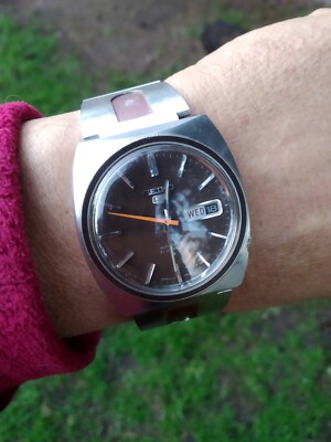 SEIKO 6119-8490 RARE SQUARE AUTOMATIC ORIGINAL RARE ENAMEL