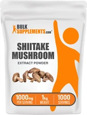 BulkSupplements Shiitake Mushroom Extract Powder - 1g per Serving
