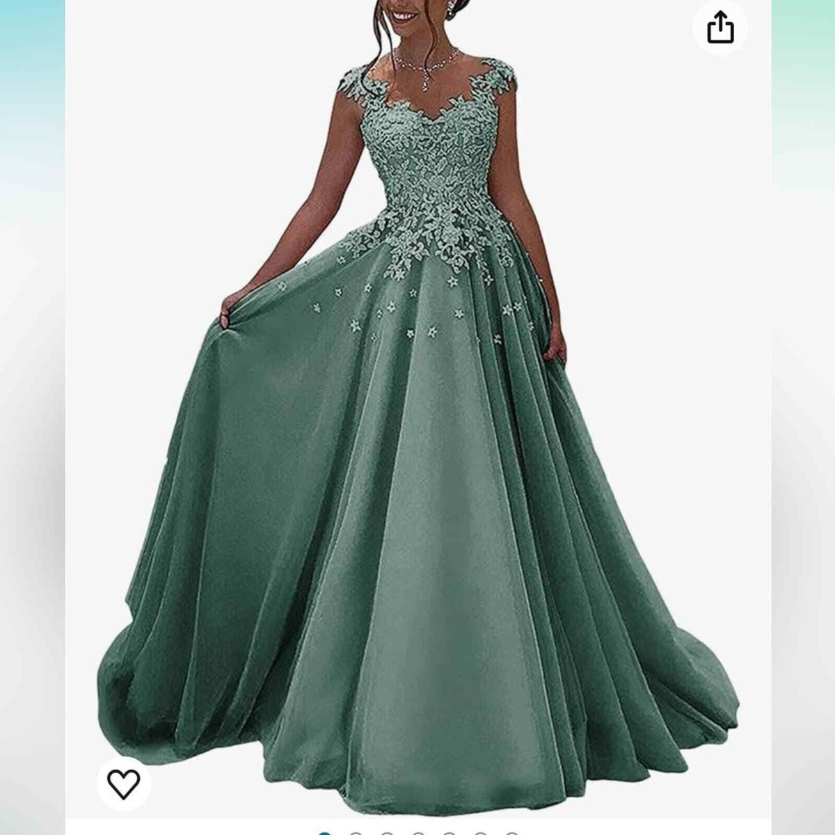 JAEDEN formal green a line v neck floral tulle dress prom wedding  bridesmaid NWT | eBay