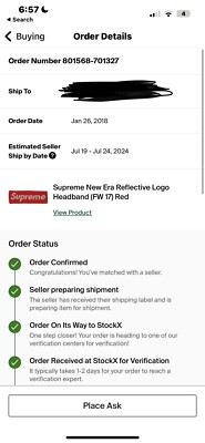 Supreme New Era Reflective Logo Headband (FW 17) RED | eBay
