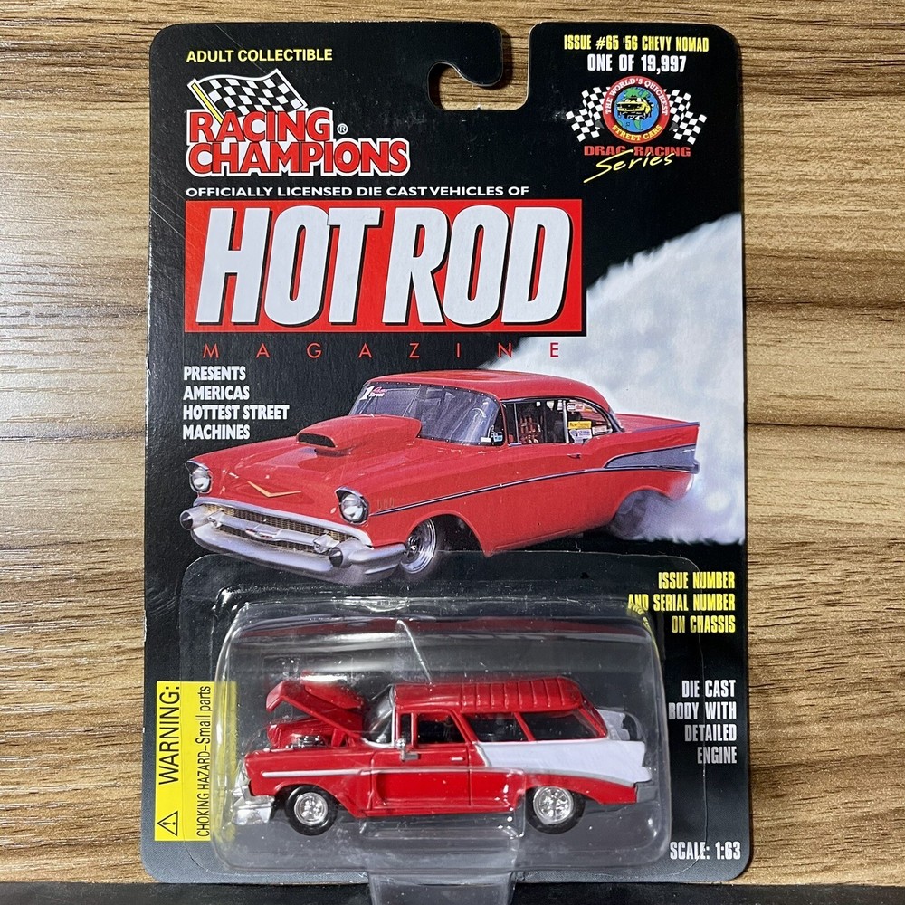 Racing Champions Hot Rod Magazine Drag Racing Issue #65 ‘56 Chevy Nomad New 1997
