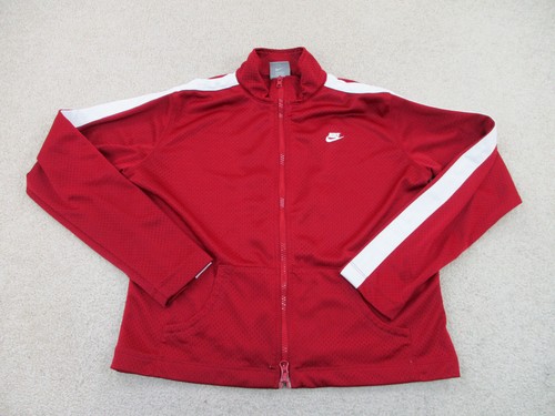 VINTAGE Nike Jacket Womens Small Red White Swoosh Zip Track Coat Ladies A90  | eBay