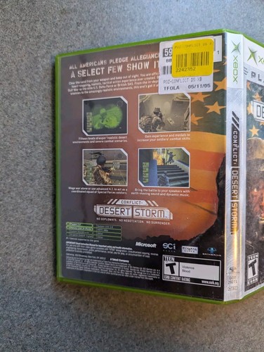 Conflict: Desert Storm (Microsoft Xbox, 2002) No Manual, Platinum Hits Game - Picture 3 of 6