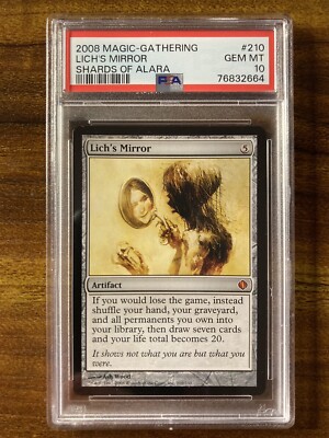 MTG✨LICH'S MIRROR✨Shards Of Alara PSA 10 GEM MINT Mythic RARE