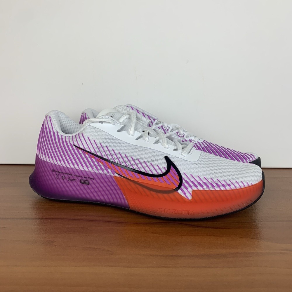 Nike Court Air Zoom Vapor 11 HC Tennis Shoes Fuchsia DR6966-100 Men's Size 12