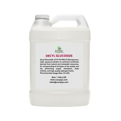 Decyl glucoside biodegradable natural surfactant non-gmo 1 gal diy shampoo soap