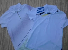 Nivo Sports & Slazenger White Golf Polo Shirt Set ~ Women's Small S ~ SS