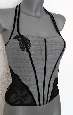 Simone Perele Lingerie Damen Bustier Paris Corsage Grau / Schwarz Gr: 75B