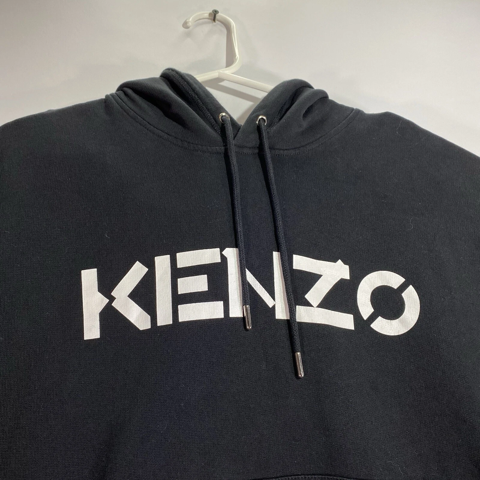 Felpa Kenzo Classic Logo Hoodie Uomo Taglia Large Nera Manica Lunga