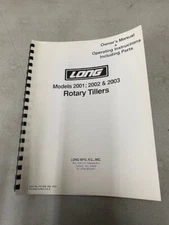 Rotary Tillers Models 2001 2002 2003 Owners and Operating Instructions SKU6