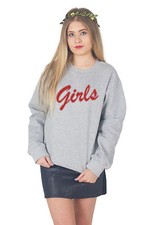 GIRLS Sweater Top Jumper Sweatshirt Fashion Cute Retro Friends 90's Sports
