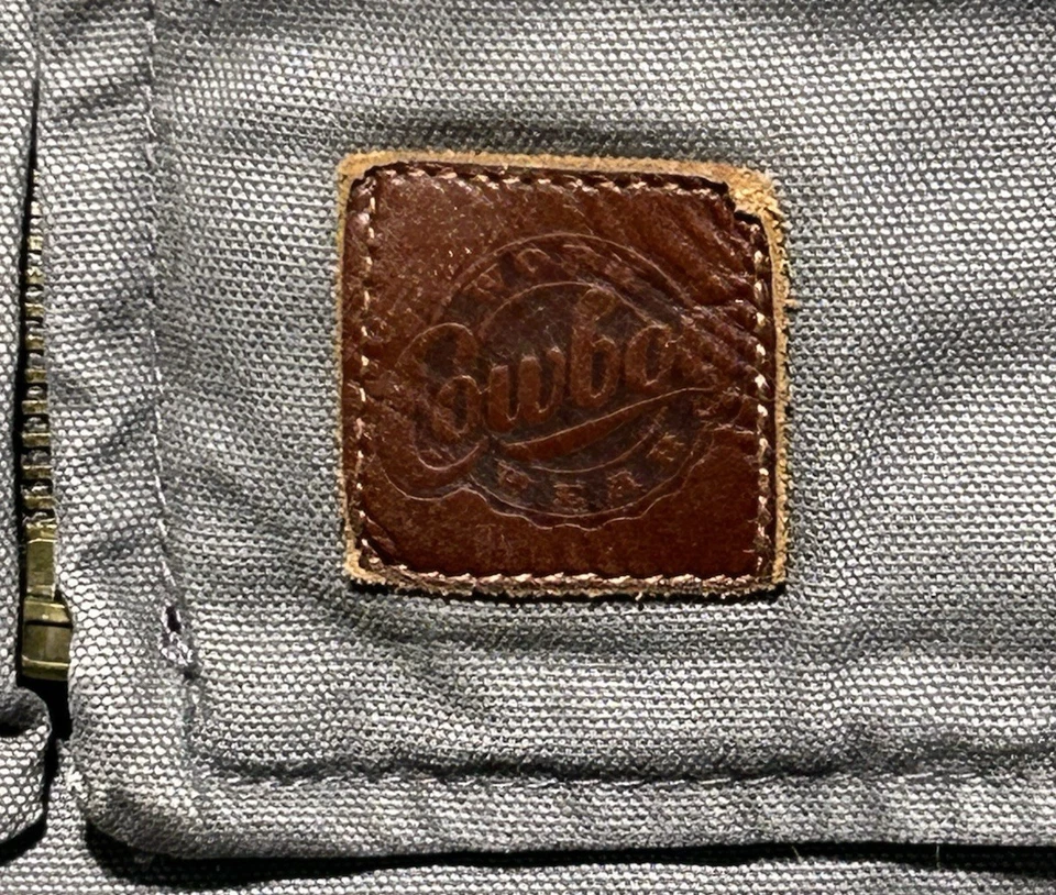 Mens L Cowboy Work Wear Full Zip Sherpa Lined Denim Vest Western Ranch - Image 2 of 4