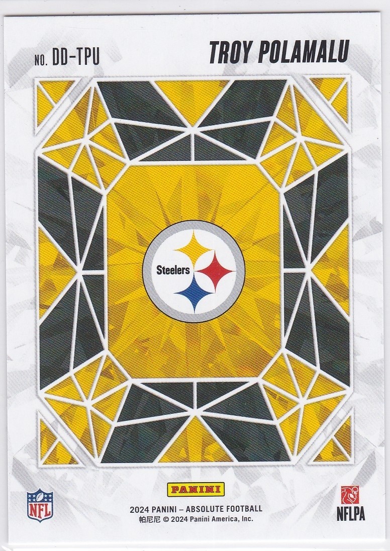 TROY POLAMALU Pittsburgh Steelers Absolute Football Card NFL 2003