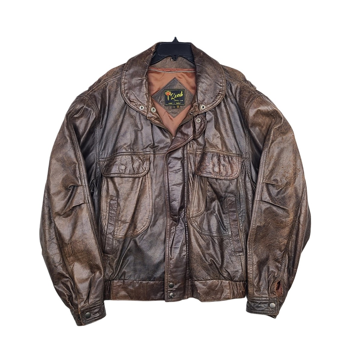 ▪️70’s【REED】 LEATHER JACKET Vintage 70s REED Sportswear Indiana Jones Motorcycle Bomber