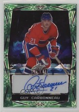 2024 Leaf Metal Legends Green Crystals 5/5 Guy Carbonneau #BA-GC2 Auto HOF 11jd
