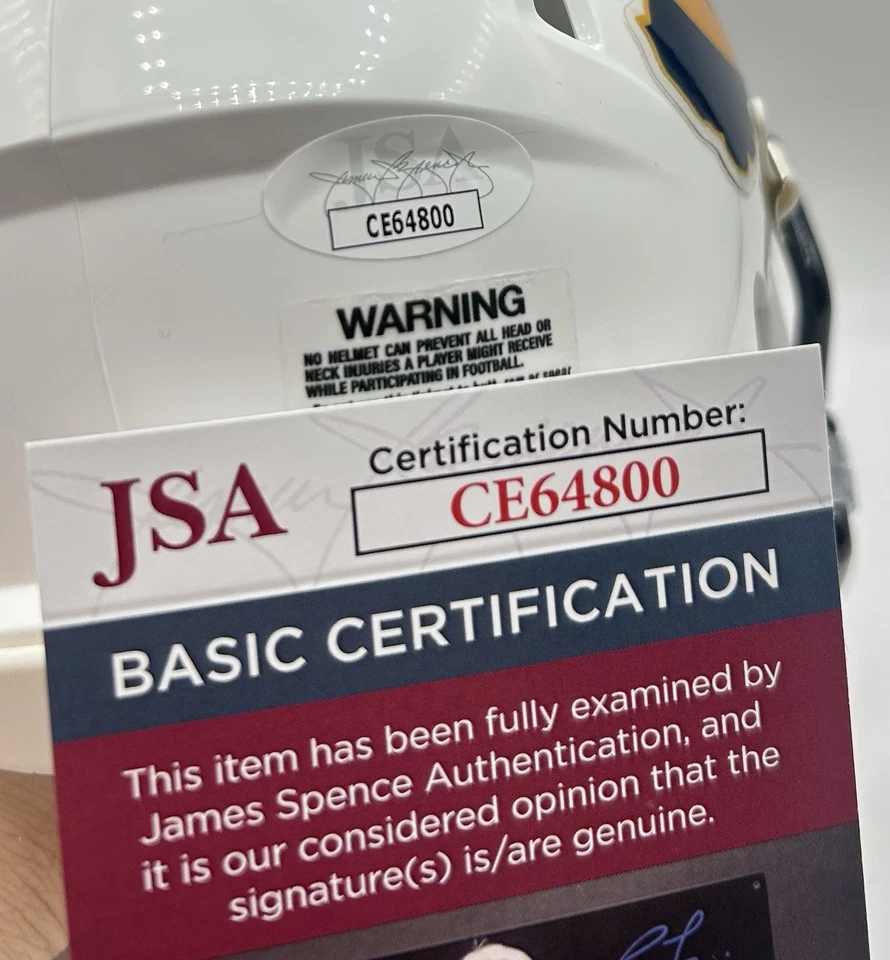 Pat McAfee Signed West Virginia Mountaineers Mini Helmet Autographed JSA COA - Image 3 of 4