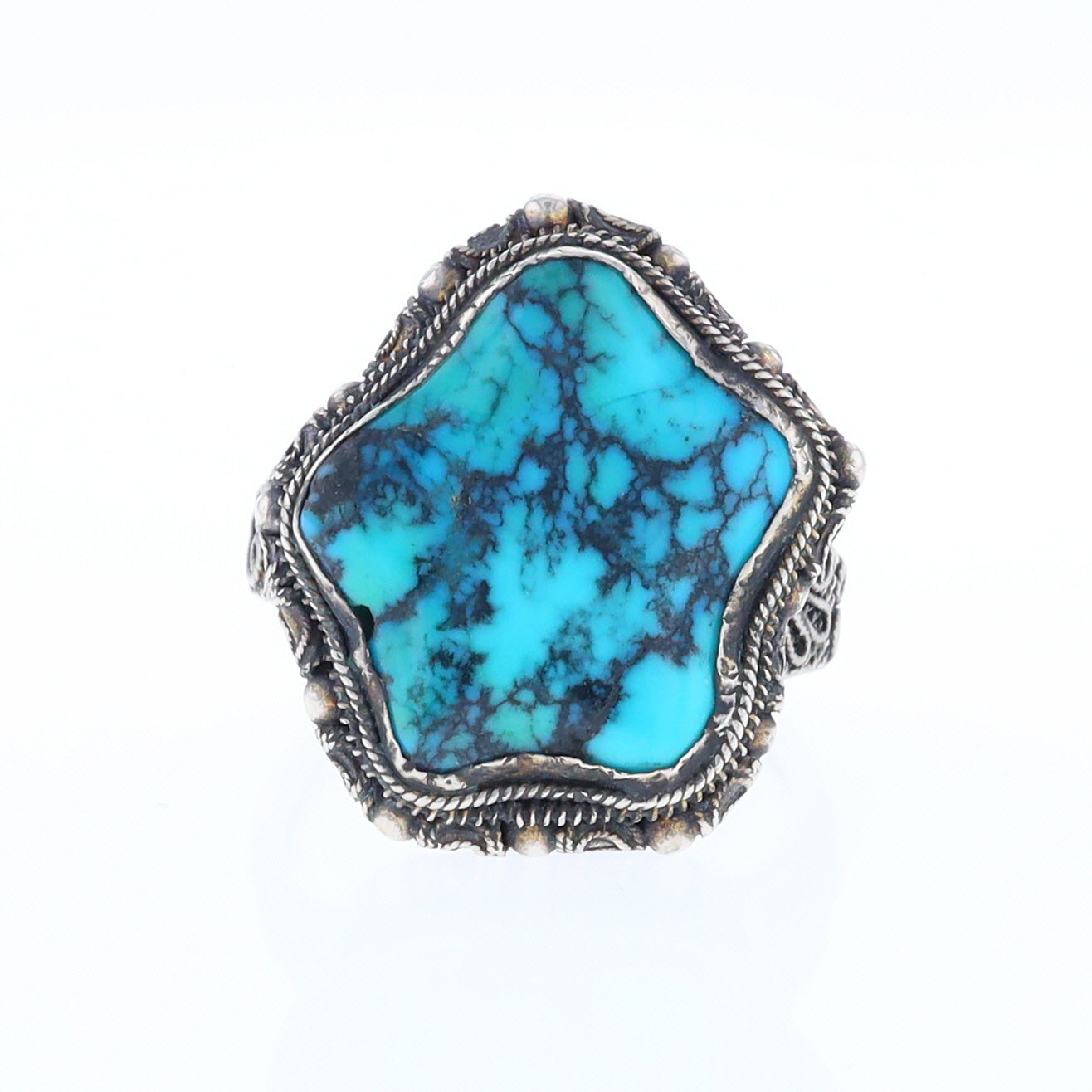 Adjustable Star Shaped Turquoise Ring GV162592 - image 3