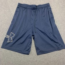 Under Armour Men s Athletic Shorts Size M Blue HeatGear Loose Fit 100 Polyester