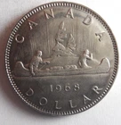 1968 CANADA DOLLAR - AU/UNC - Excellent Coin - Lot #M20