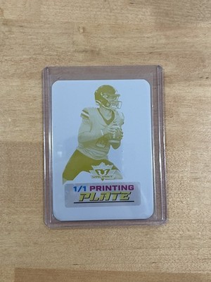 Kyle McCord 2025 Leaf Eclectic Signature Series Football 1/1 Printing Plate