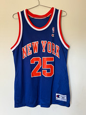Vintage NBA New York Knicks Glenn "Doc" Rivers #25 Champion Basketball Jersey