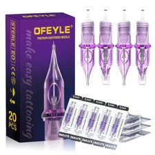 Tattoo Cartridge Needles 20Pcs Mixed Set for Pen Machine Round Liner and Shader