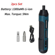Mini Cordless Electric Screwdriver Rechargeable 1300Mah Power Drill Bits Set 3.6