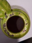Vintage Studio Pottery Handled Vase Green Pear Crackle Glaze Signed JW Heavy MCM — photo 9
