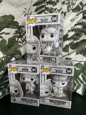 Funko Pop Sketched   Aurora 1946 Cruella de Vil 1947 Maleficent 1948 Disney