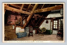 Salem MA-Massachusetts The Attic House Of The Seven Gables Vintage Postcard